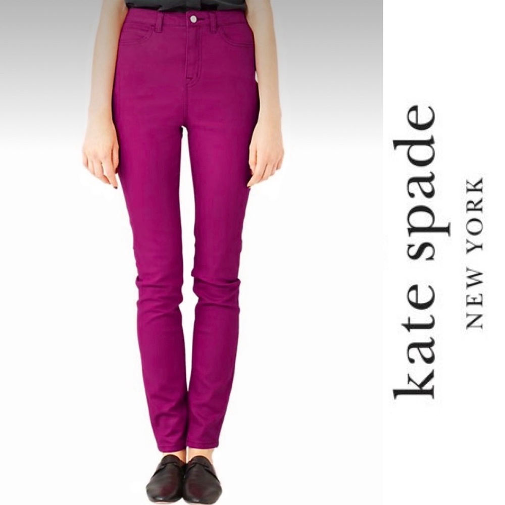 Kate Spade Saturday High Waist Coated Skinny Jeans